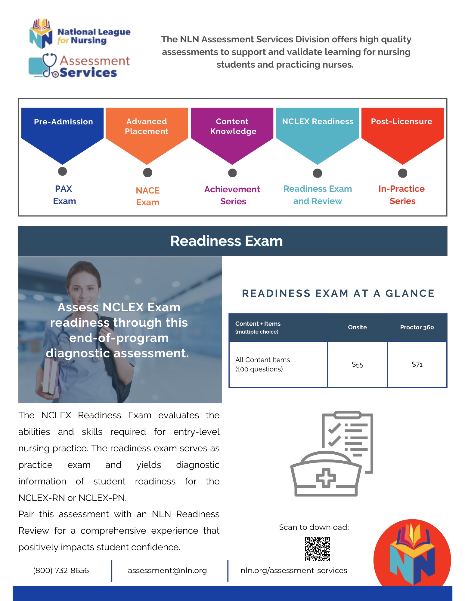 NLN Brochure_Readiness Exam_QR Code_Oct 2023