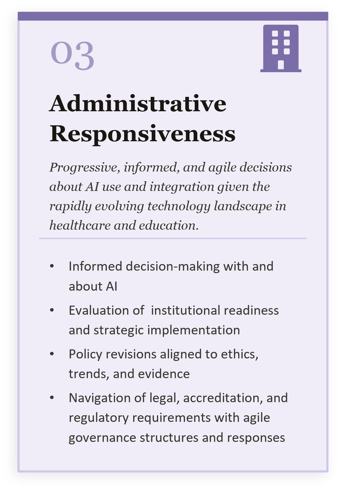 AI Institute Administrative Responsiveness