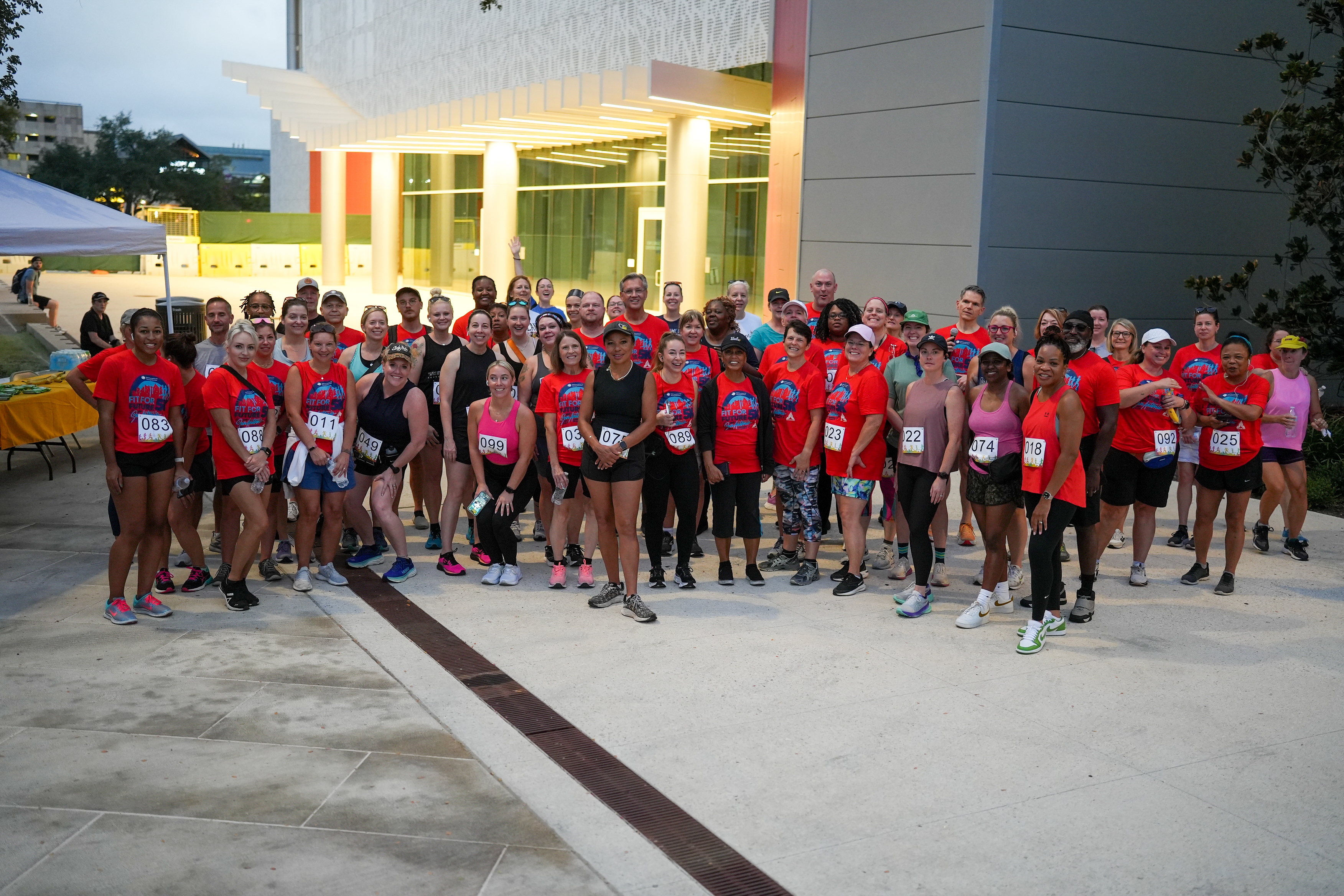 Group of 5K participants at the starting line