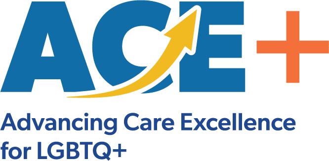 ACE+-logo Advancing Care Excellence for LGBTQ+ logo