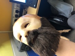 SimMan head skin with long beard and mustache attached